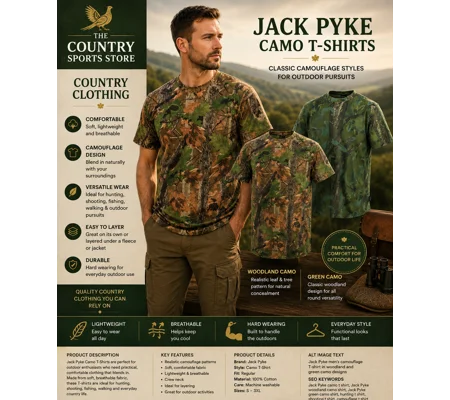 Jack Pyke Camouflage T Shirts