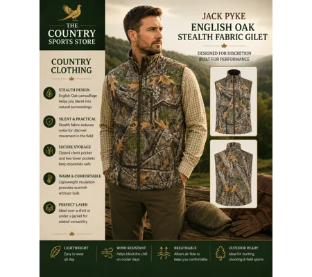 Jack Pyke English Oak Stealth Fabric Gilet