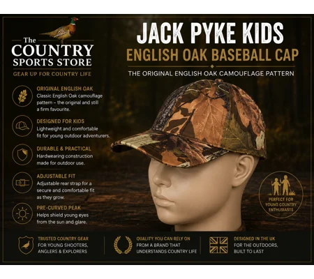 Jack Pyke Kids English Oak Baseball Cap