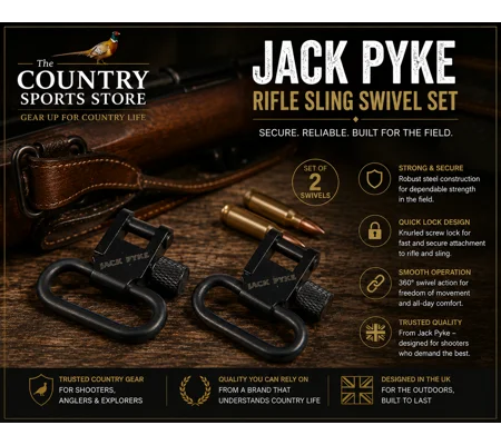 Jack Pyke 1" Rifle/ Shotgun Sling Swivels