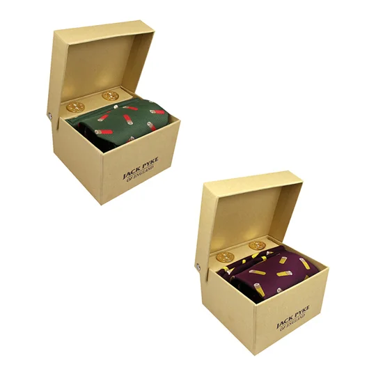 Jack Pyke Cartridge Tie, Hanky and Cufflinks Gift Set