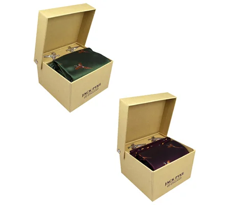 Jack Pyke Pheasant Tie, Hanky and Cufflinks Gift Set