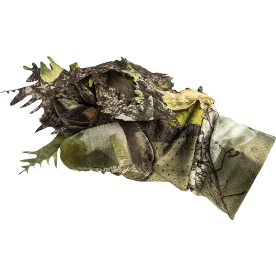 Jack Pyke LLCS camouflage gloves for pigeon decoying and shooting