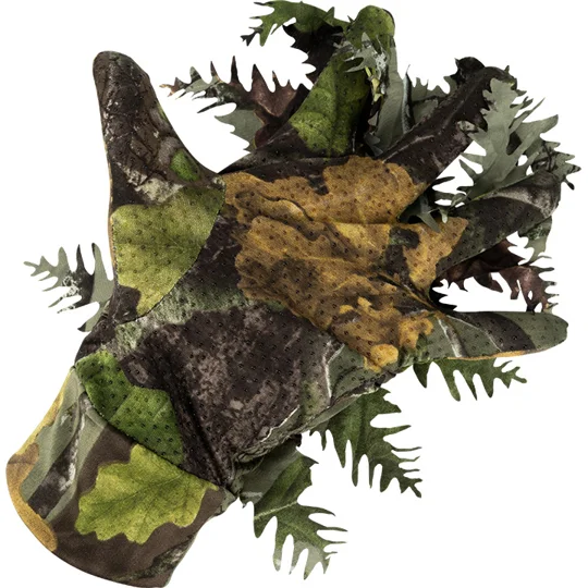 Jack Pyke LLCS camouflage gloves for pigeon decoying and shooting