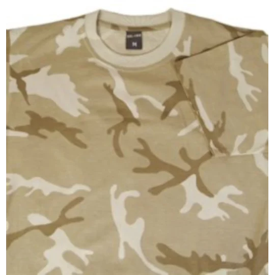 Mil-Com desert camouflage short sleeve T-shirt in sand brown and cream