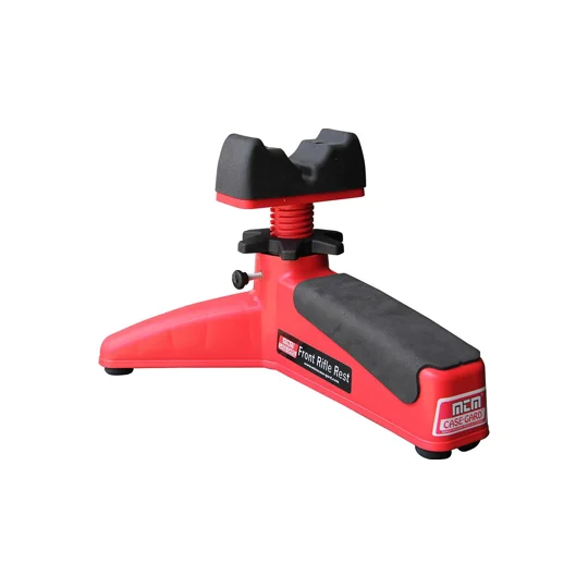 MTM Front Rifle Rest adjustable red and black shooting support for rifle zeroing and target shooting