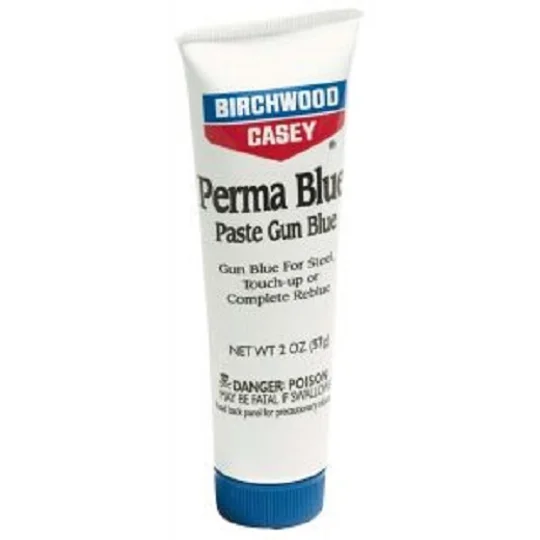 Birchwood Casey Perma Blue Liquid Gun Blue and Paste Gun Blue displayed in The Country Sports Store Workshop Collection advert. Professional cold bluing products for restoring scratched, worn or faded blued finishes on steel rifles, shotguns, pistols and firearm components.