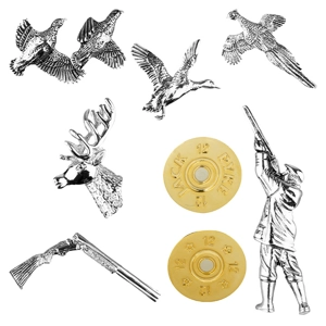 The Country Sports Store Pewter Tie Badges