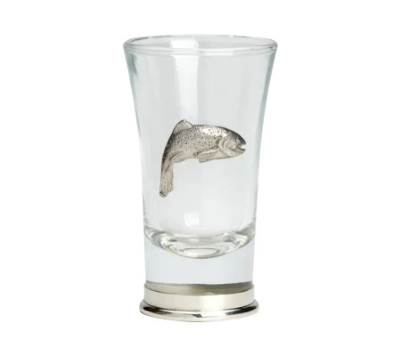 Pewter Trout Shot Glass