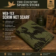 Web-Tex Scrim Net Scarf camouflage shooting and outdoor scarf