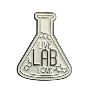 Live Lab Love Enamel Badge