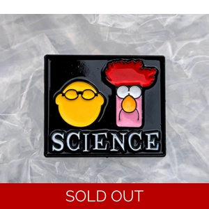 Bunsen and Beaker Enamel Badge
