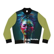 Fractured Art Collection yDkBlueGreen Bag Abby Women's Bomber Jacket