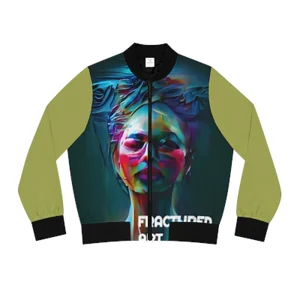 Fractured Art Collection yDkBlueGreen Bag Abby Women's Bomber Jacket
