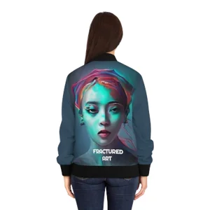 Fractured Art Collection yDkBlue Bag Abby Women's Bomber Jacket