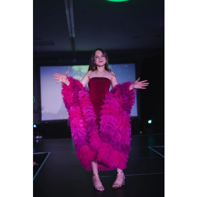 DG Couture Hand-Customised Pink Fluffy Cape – £149 DG Couture Hand-Customised Pink Fluffy Cape – £149
