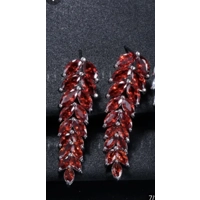 Luxury Zodiac Diamond Leaf Earrings