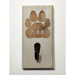 Personalized Dog Lead Hook | Rustic Pet Storage | Custom Wall Mounted Dog Hook
