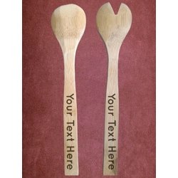 Customised Bamboo Spoons set of 2 | Salad Spoons| Wooden Spoons