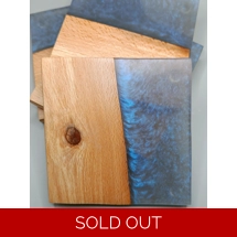 Set of 4 Resin and Wood Coas..