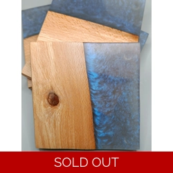 Set of 4 Resin and Wood Coasters | Handmade Epoxy Coasters | Rustic and Modern..