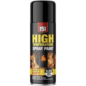 151 Black Matt High Temperature Spray Paint 400ml