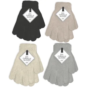 Farley Mill Ladies Chenille Gloves, Various Colours