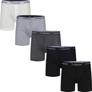 3pk Classic Soft Cotton Button Fly Boxer Brief Small, Assorted Colours