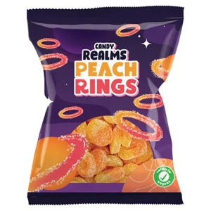 Candy Realms Peach Rings 12 x 190g