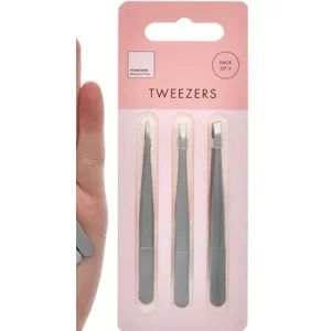 Forever Beautiful Assorted Tweezers 3 Pack