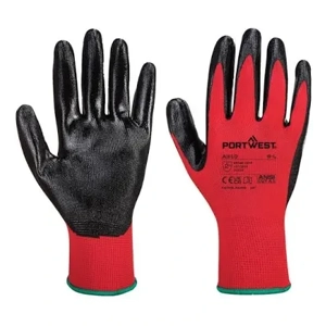 Dekton Ultra Grip Working Gloves Black/Red Nitrile, Various Sizes