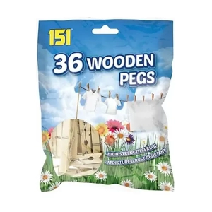151 Wooden Clothes Pegs 36 Pack