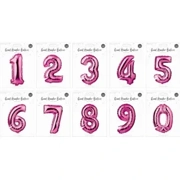 Pop Foil Number Balloon 63cm, Various Numbers & Colours