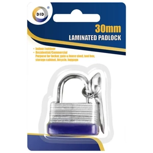 30mm Laminated Padlock With Keys