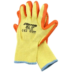 Dekton Orange/Cream CE Cat 2 EN388 Latex Coated Working Gloves 10/XL