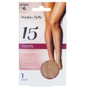 15 Denier XL Tights Matt Natural, 1 Pair