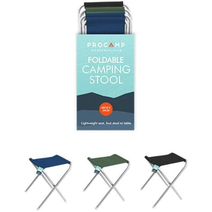 Procamp Folding Camping Stool 48cm x 34cm, Various Colours