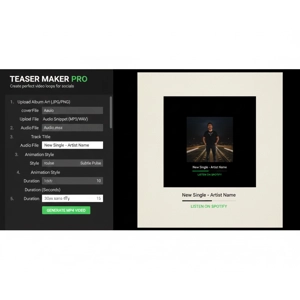 Software - Social Teaser Maker PRO (9:16 Video Generator)