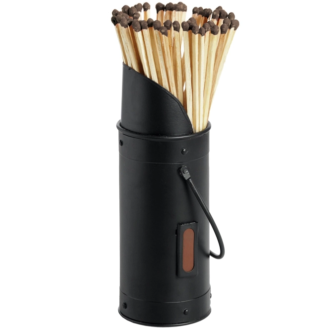 product Image for Black Matchstick Holder with 60 Matches
