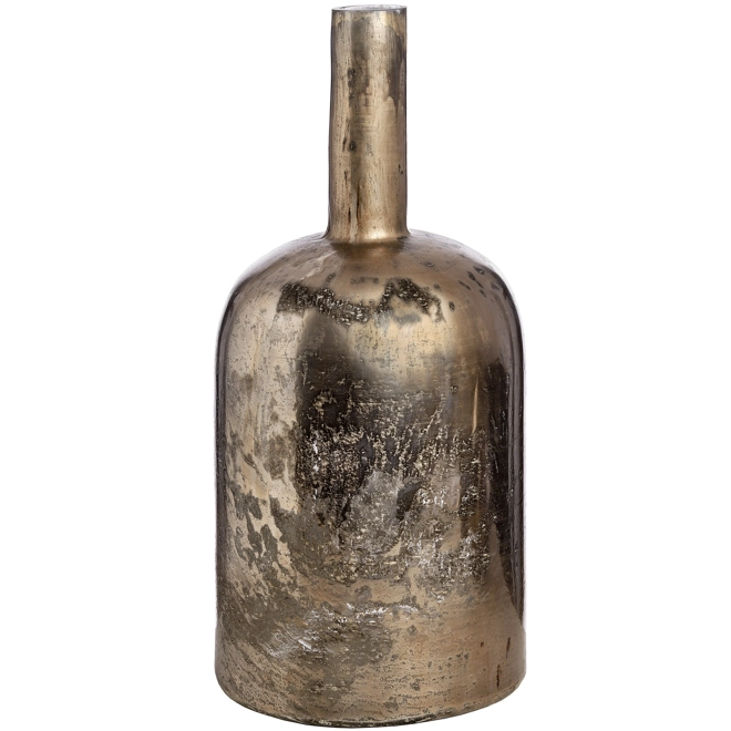 product Image for Large Floor Standing Antique Silver Effect Glass Vase