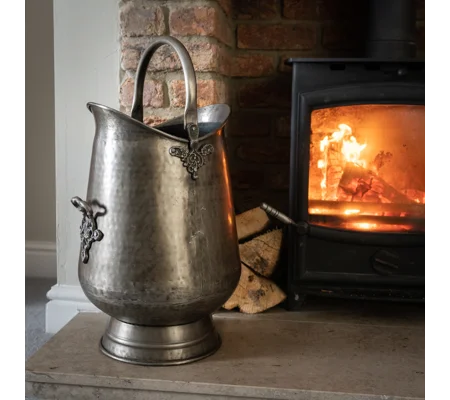 Antique Pewter Coal Bucket