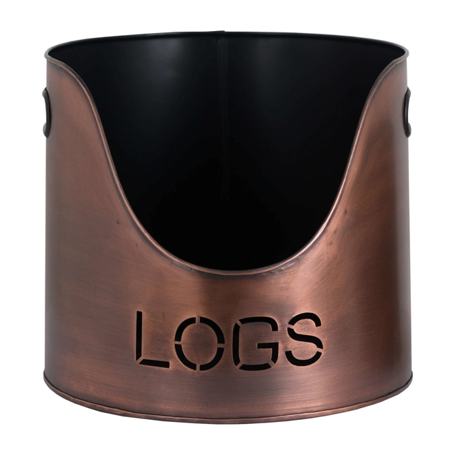 Additional Image for Copper Finish Logs And Kindling Buckets & Matchstick Holder
