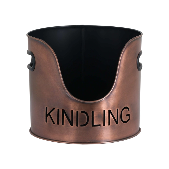 Additional Image for Copper Finish Logs And Kindling Buckets & Matchstick Holder