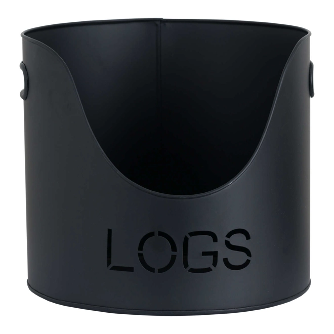 Additional Image for Black Finish Logs And Kindling Buckets & Matchstick Holder