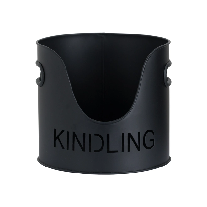 Additional Image for Black Finish Logs And Kindling Buckets & Matchstick Holder