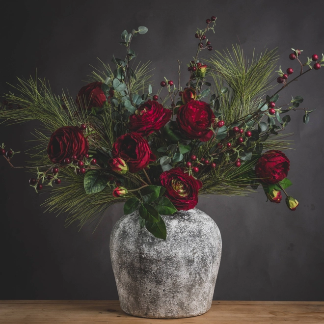 Additional Image for Aged Stone Ceramic Vase