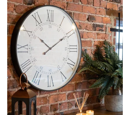Large Embossed Station Clock