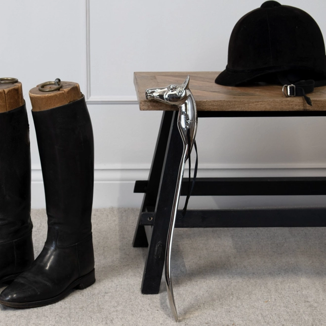 product Image for Silver Nickel Horse Head Detail Shoe Horn