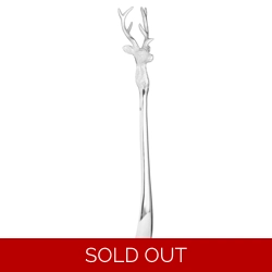 Silver Nickel Stag Head Detail Shoe Horn