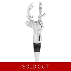 Silver Nickel Reindeer Bottle Stopper